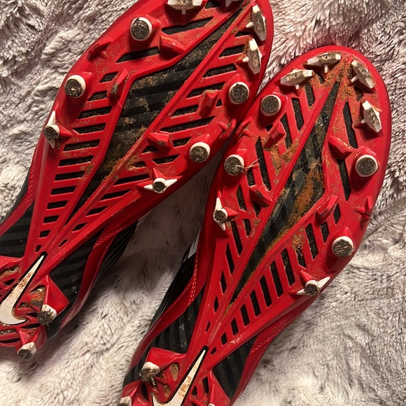 Nike Vapor Red & Black Baseball Cleats Sz 12 - Picture 13 of 15